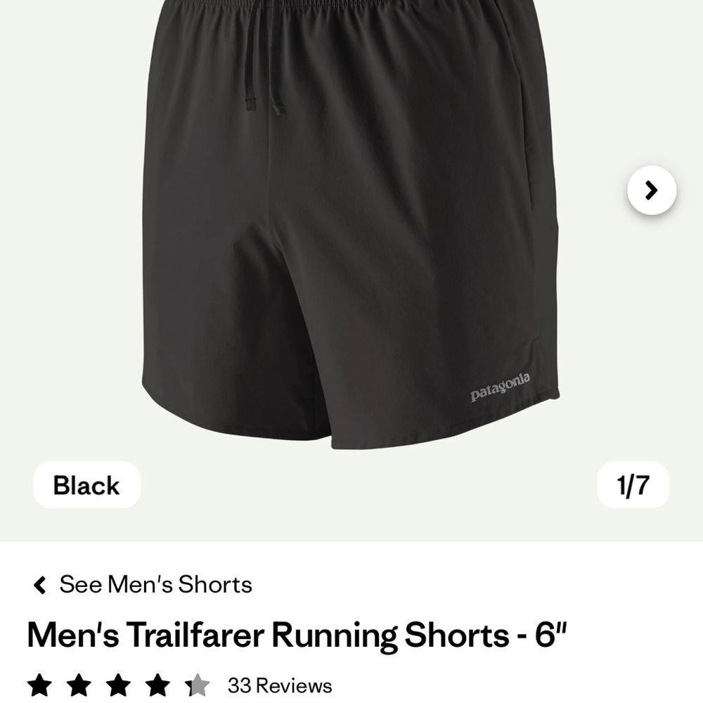 Patagonia Men's Black Athletic Shorts